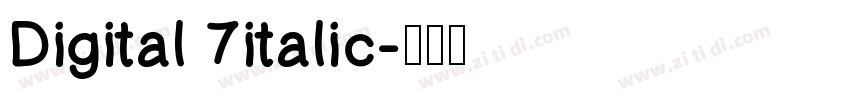 Digital 7italic字体转换